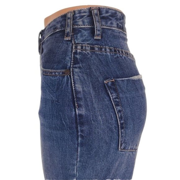 One Teaspoon 2020 High Waist Mid Length Denim Skirt 27 S Long Rise Super Fitted - Picture 6 of 11